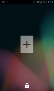 Android-Sperrbildschirm mit Pluszeichen