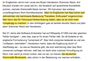 Blockwarte und Grammatiknazis