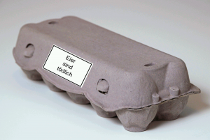 Eier sind nur in den gekennzeichneten Eierbereichen gestattet (Eierkarton orig. CC-BY-SA Frank C. Müller)