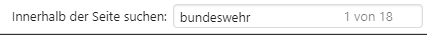 Bundeswehr: 18 Treffer.