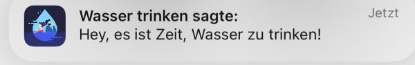 Hey, es ist Zeit, Wasser zu trinken!