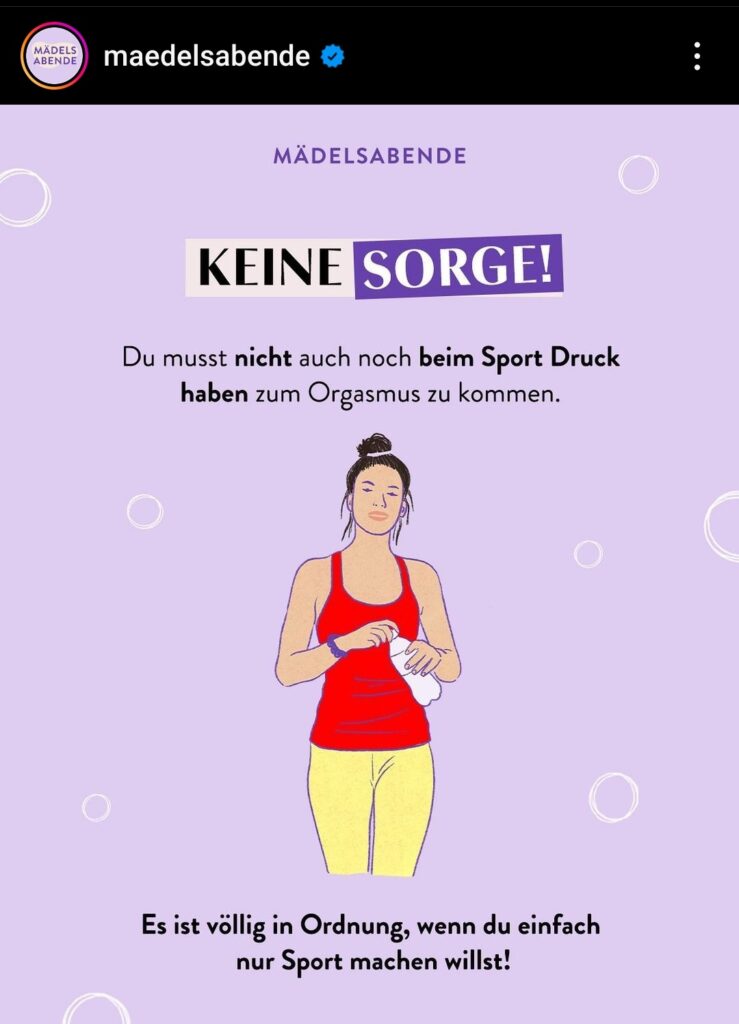 Mädelsabende: Du musst keinen Orgasmus beim Sport bekommen.