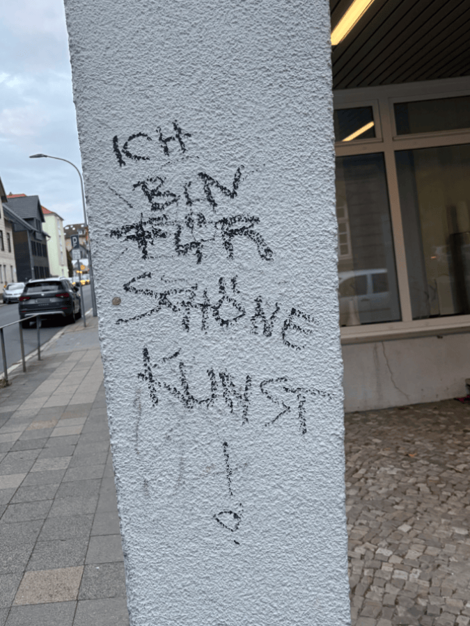 Ich bin für schöne Kunst!