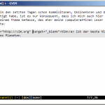 Mein Vim mit deaktivierten überflüssigen Leisten beim Schreiben dieses Textes.